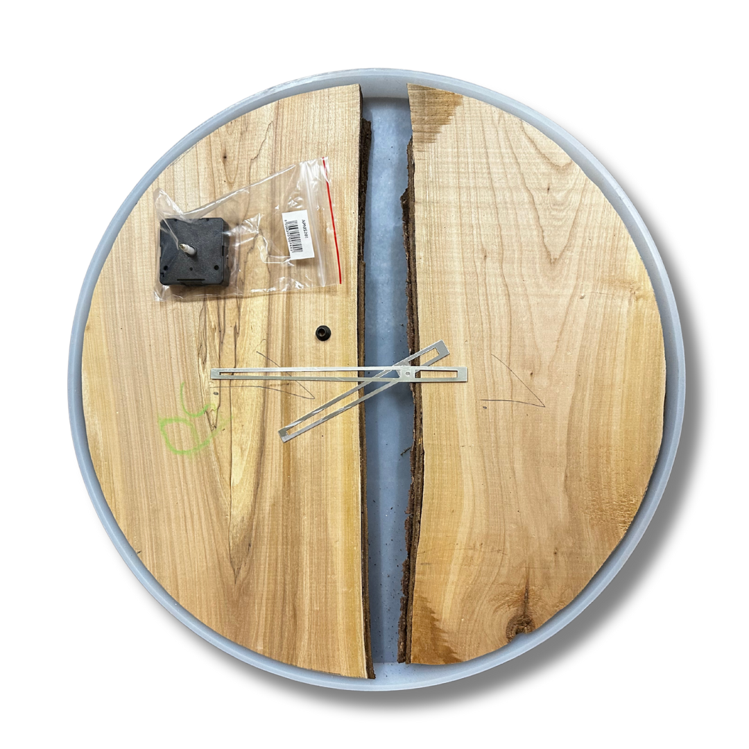 set na epoxidové hodiny buk 1 - průměr 50 cm, set pro kutily 2